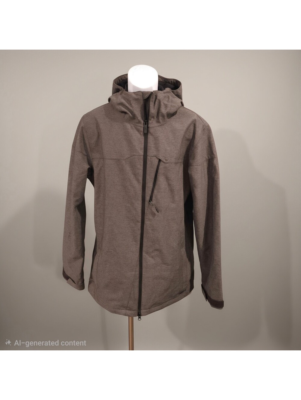 Volcom Men's M 15K Waterproof Snowboard Ski Shell Jacket Gray Hooded